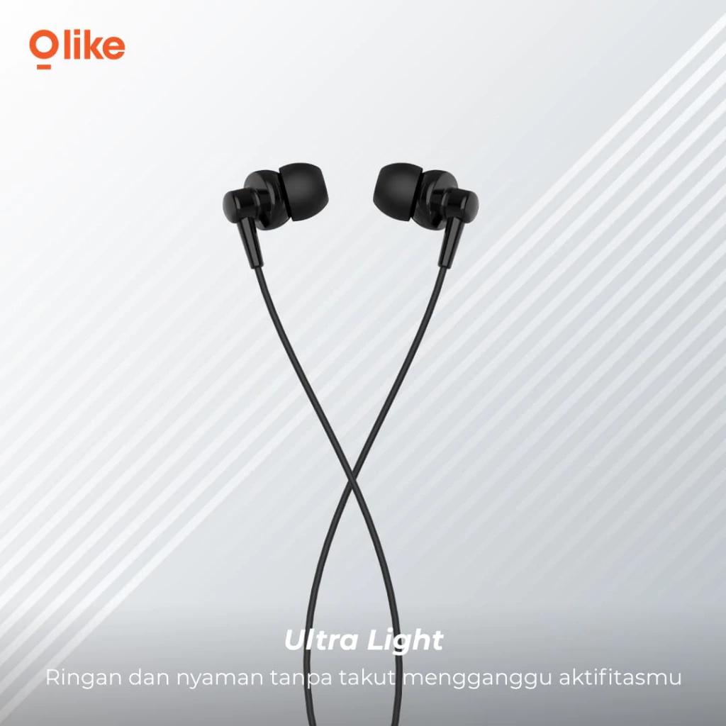 OLIKE HEADSET IN EAR BASS HANDSFREE 3.5MM WIRED EARPHONE MIC E11 NEW