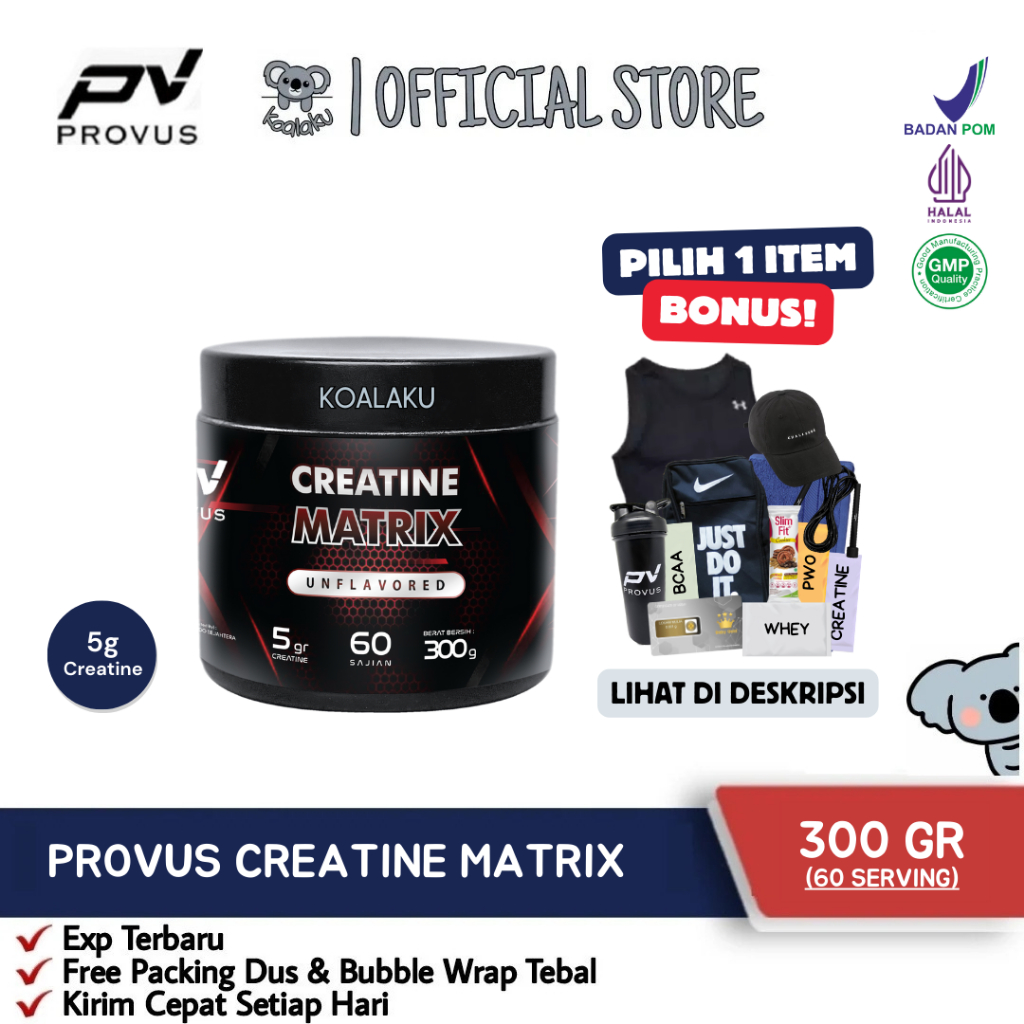 Jual Provus Creatine Matrix 300 Gram 60 Serving 120 Gram 24 Serving