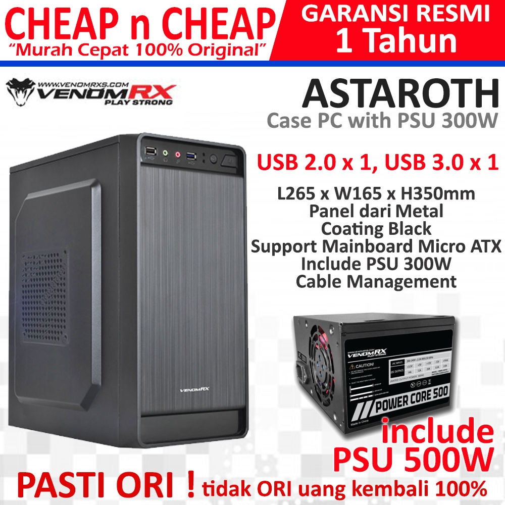 Jual VenomRX Astaroth PSU 500W Case Casing PC Komputer Venom RX Kingpin ...