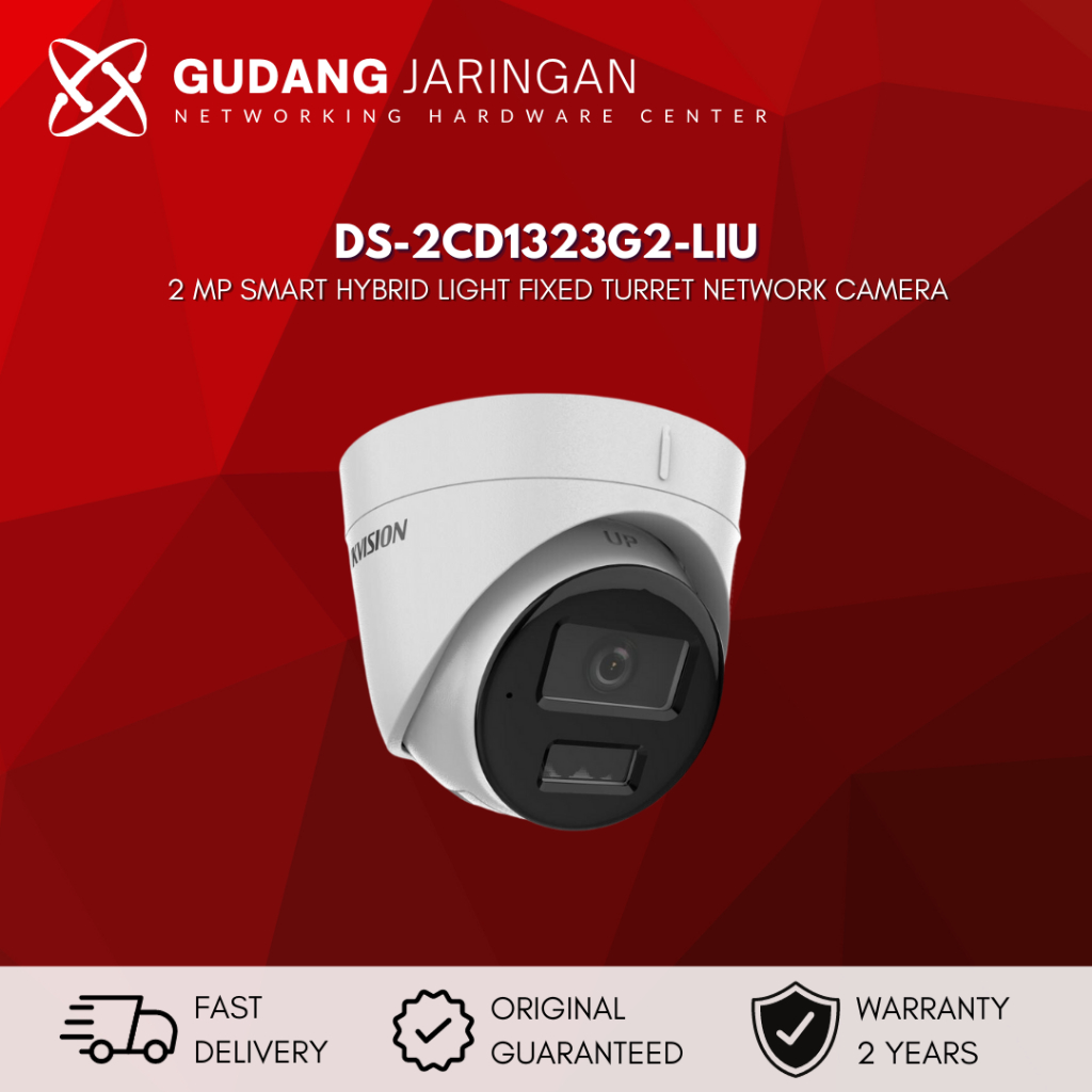 Jual DS-2CD1323G2-LIU HIKVISION IP CAMERA 2MP DUAL LIGHT TURRET AUDIO 2 ...