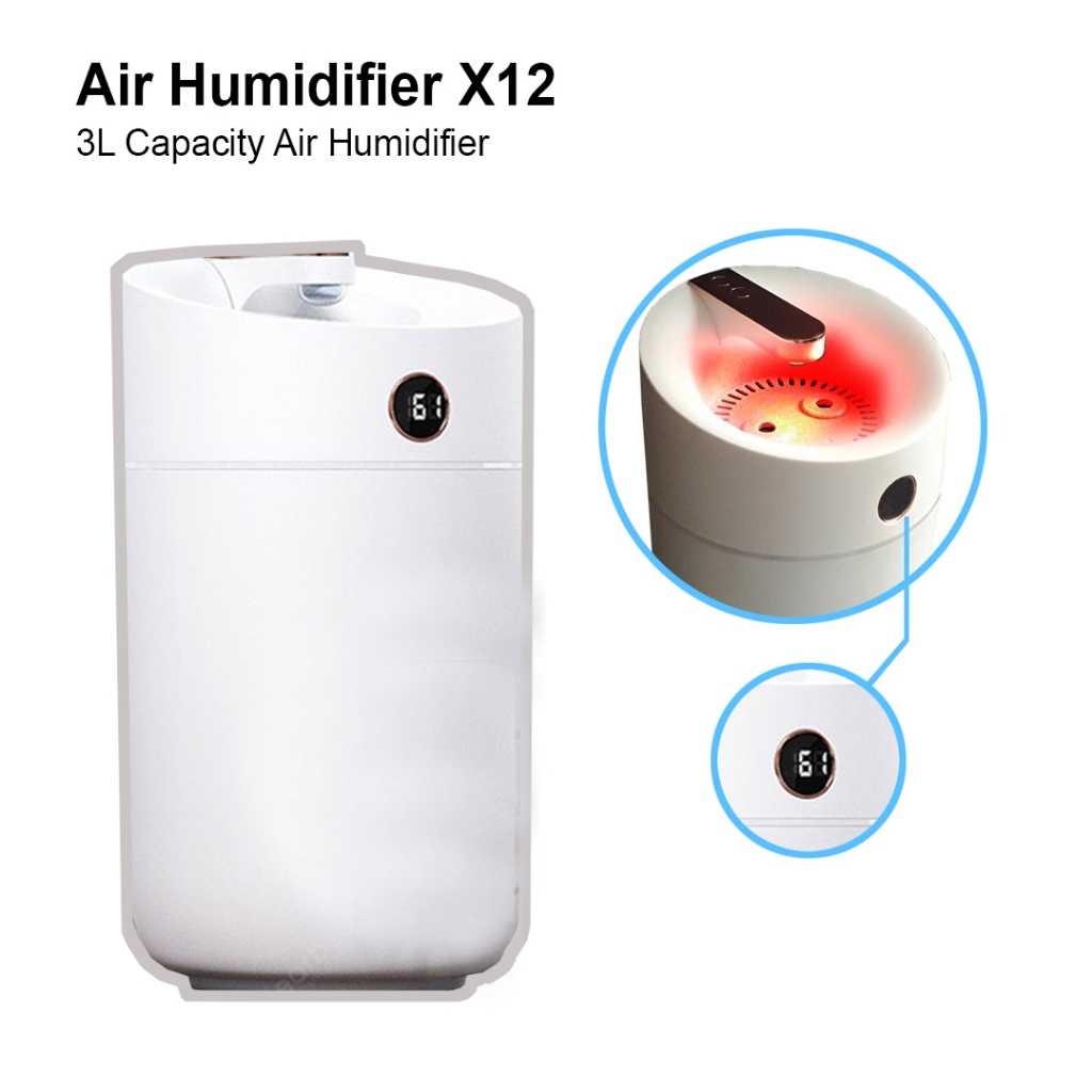 Jual Humidifier Ruangan With Display Digital/ Diffuser aromatherapy x12
