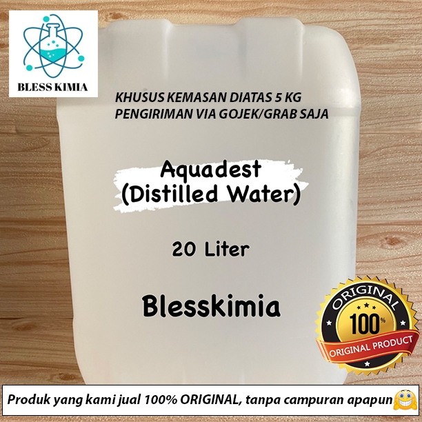 Jual Aquades Aquadest Akuades Air Suling Distilled Water 20 Liter Shopee Indonesia 9145