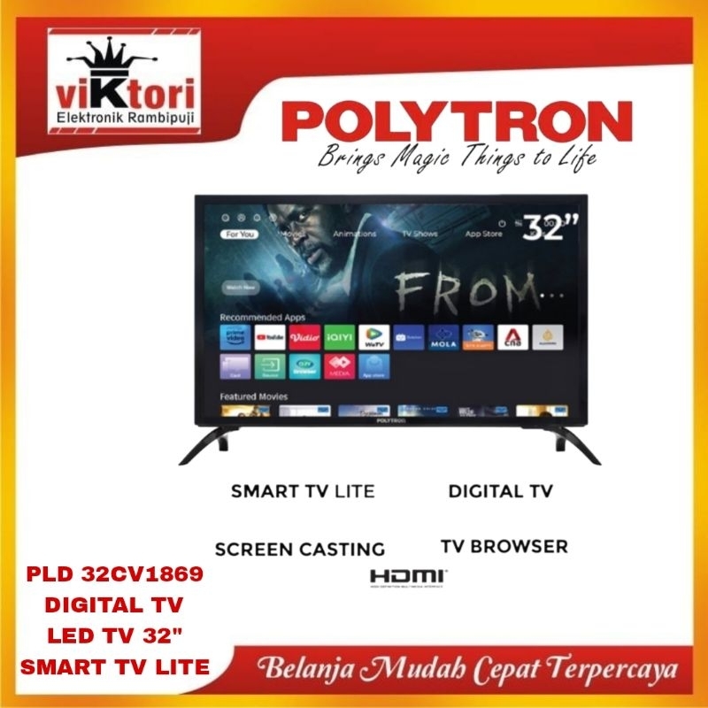 Jual POLYTRON SMART LITE DIGITAL TV 32 INCH PLD32CV / TV LED POLYTRON ...