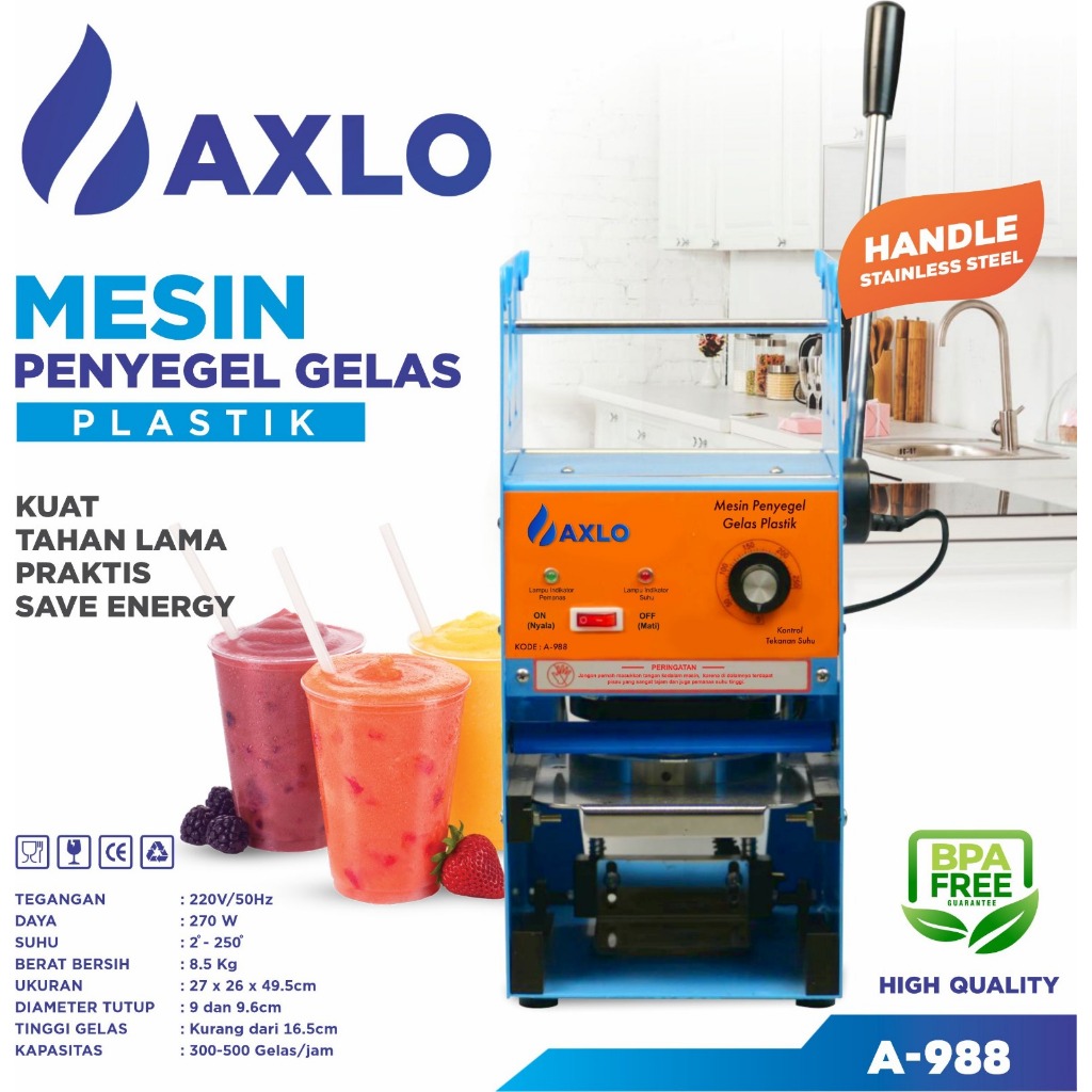 Jual Mesin Cup Sealer Axlo A Alat Pres Gelas Minuman Press Cup Sealer Shopee Indonesia