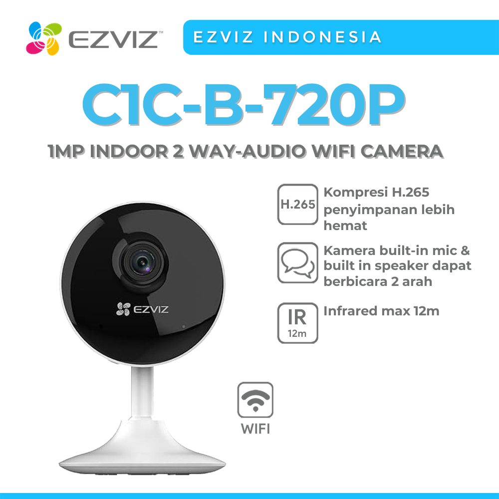 Jual EZVIZ C1C-B 720P - 1MP 720P Two-Way Talk Wireless Indoor IP Camera ...