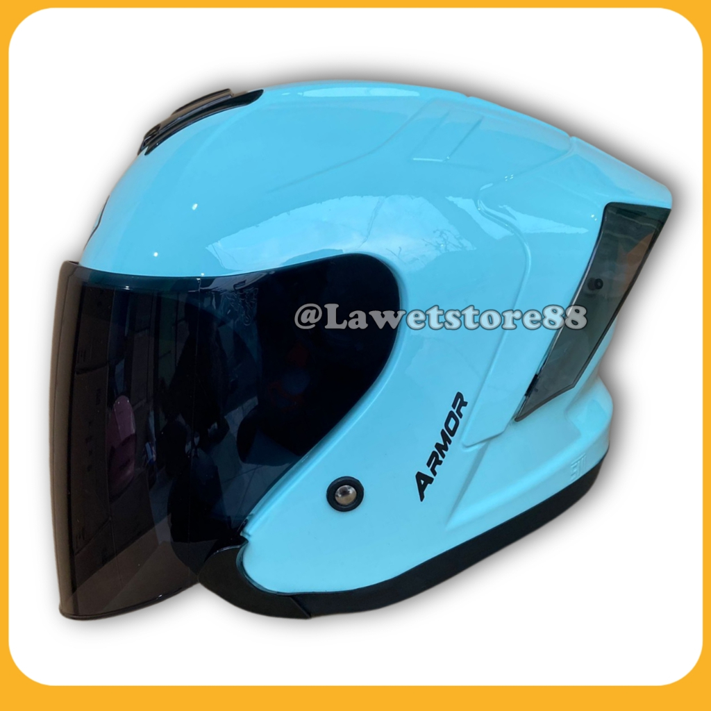 Jual Helm Sepeda Motor Half Face Js Yakuza Armor Solid Standar Paket Ganteng Gratis Spoiler