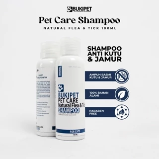 Shampo Kucing Anti Jamur Dan Kutu Anti Rontok โ Bukipet Shampo Natural Flea & Tick 100ML