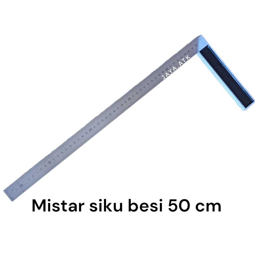 Jual PENGGARIS MISTAR SIKU L BESI TUKANG 50 CM DELI DL302500 STAINLESS ...