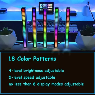 Lampu Led RGB Bar Strip Spectrum Audio Indicator Music Sound Control Led RGB Bar Spectrum Lampu