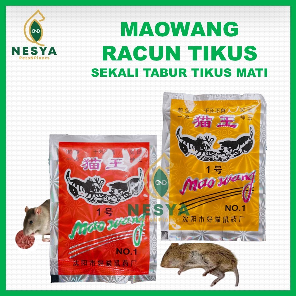 Jual Racun Tikus Maowang Mao Wang Original Ampuh Beras Merah Obat Mati