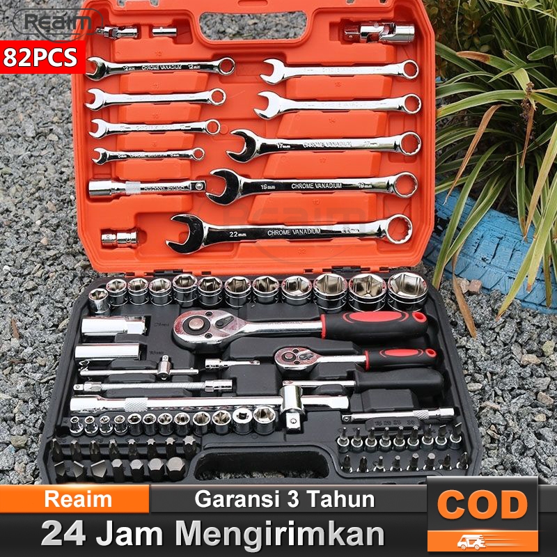 Jual Reaim Pcs Tool Kit Kunci Shock Set Alat Perbaikan Mobil