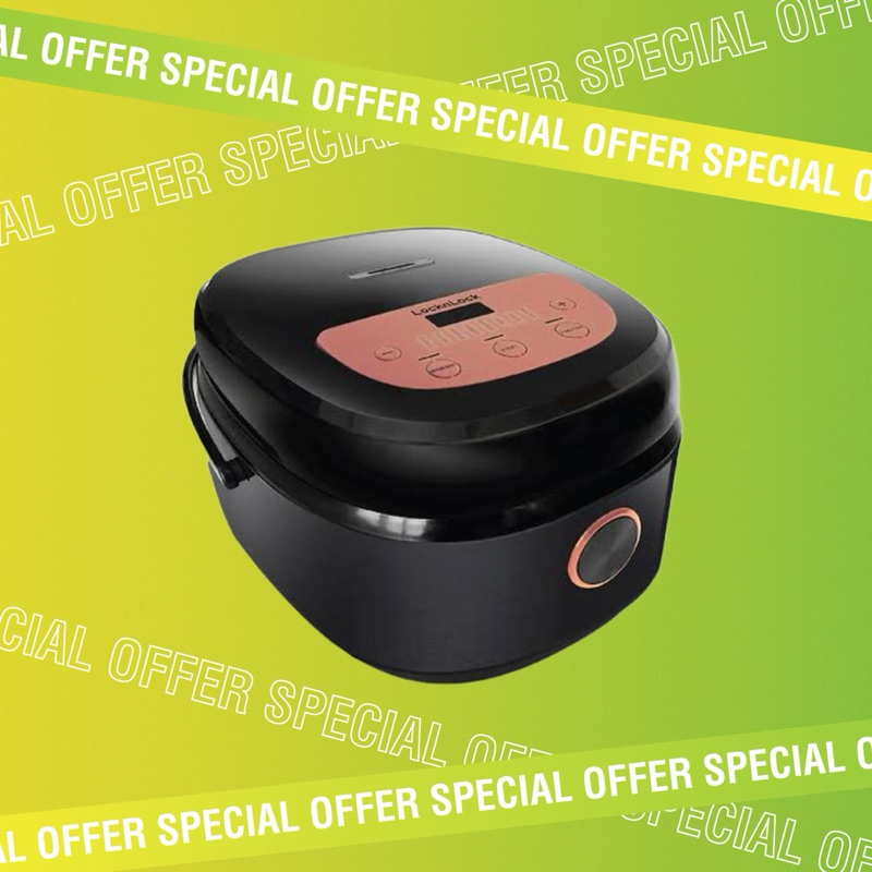 Jual LockNLock EJR 328 BLK low sugar low Carbo rice Cooker 2 Liter