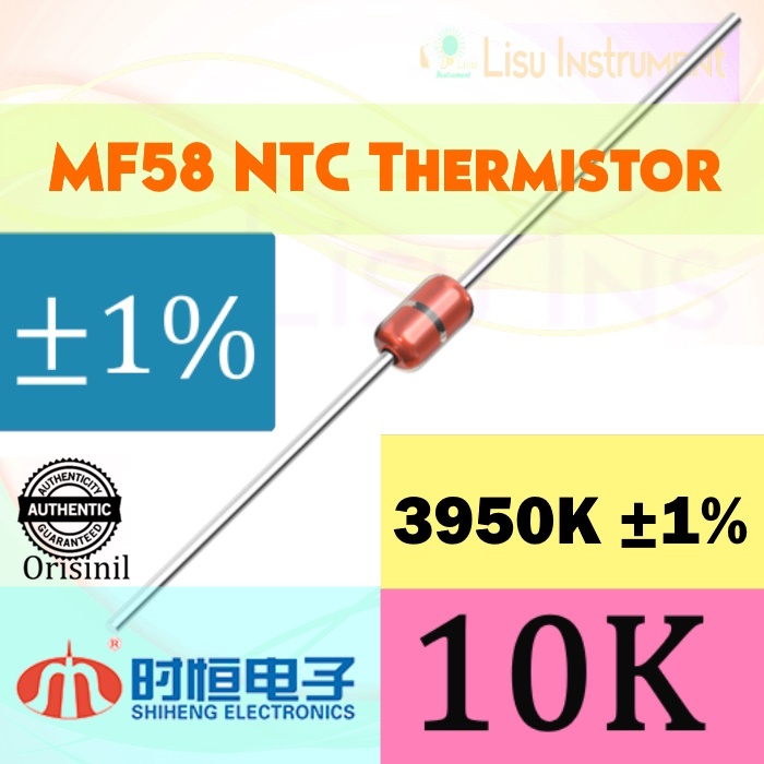 Lot De 50 Thermistances NTC MF58 3950B 10K Ohm - Capteurs De Température Uxcell