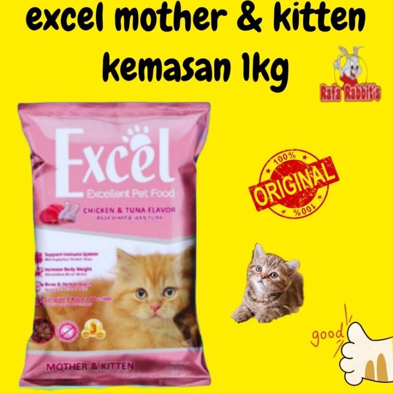 Jual excel kitten kemasan 1kg makanan kucing bervitamin murah terlaris ...
