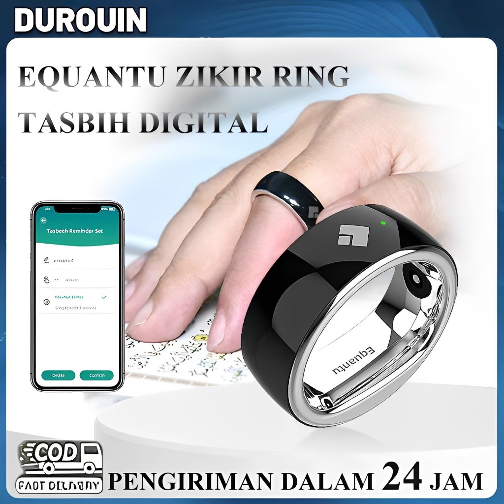 Jual Durouin（COD）equantu zikir ring / QB708 tasbih digital / cincin