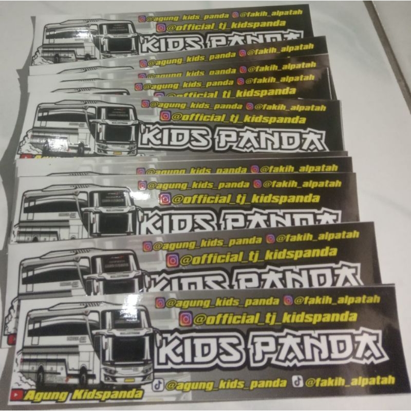 Jual Harga Per 1pcs Stiker Terbaru Bus Basuri Kids Panda, Armagedon ...