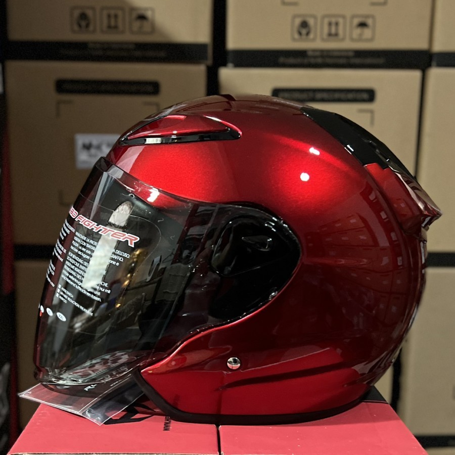 Jual Helm NHK R6 Type S - Royal Red - Light Smoke | Shopee Indonesia