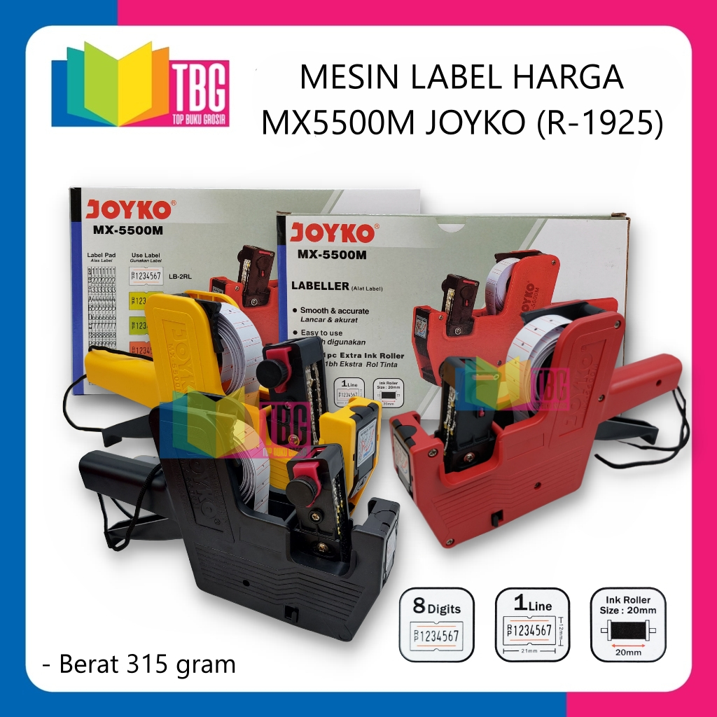 Jual 1 PCS MESIN LABEL HARGA MX-5500M JOYKO PRICE LABELLER 1 BARIS (R ...