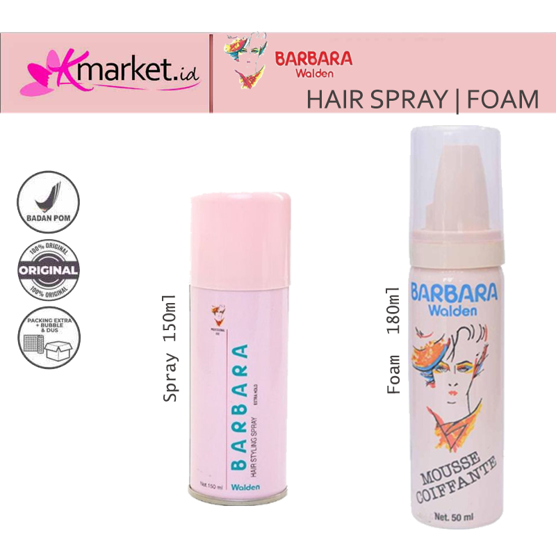 Jual BARBARA HAIR FOAM, MOUSSE & SPRAY - Styling Rambut | Shopee Indonesia
