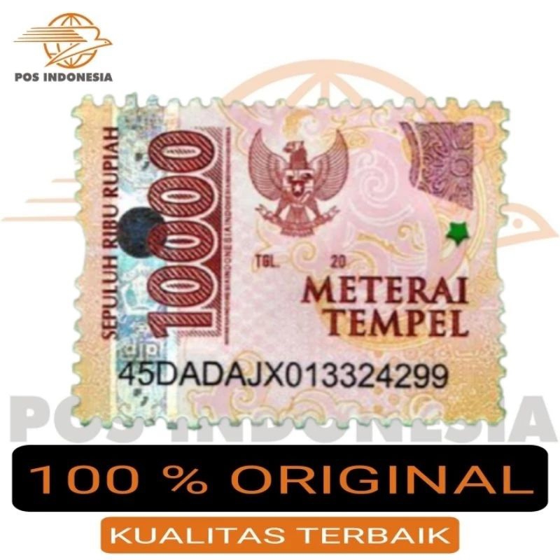 Jual Materai 10000 Asli 100 Materai Pos Shopee Indonesia