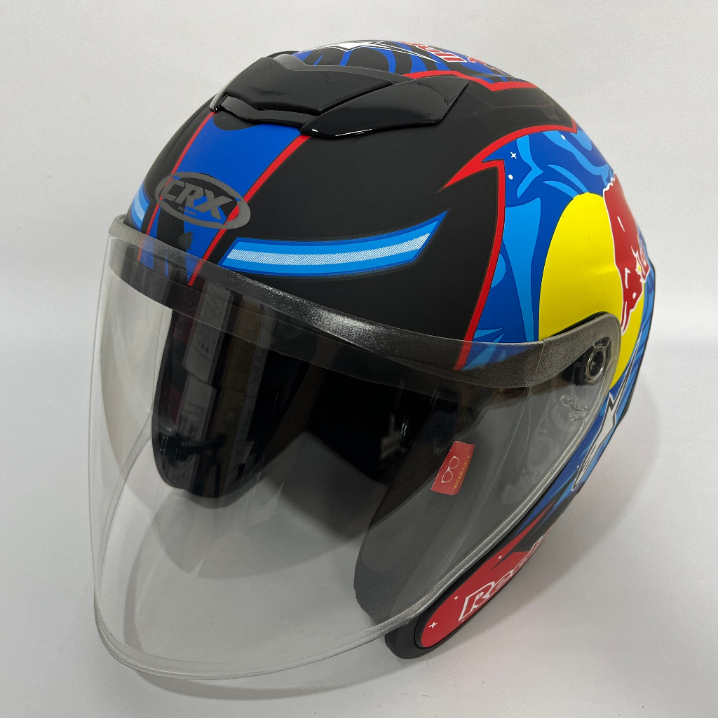 Jual Helm CRX AK-1 Red Bull (14) Hitam Doff - Helem Helmet Dewasa SNI ...