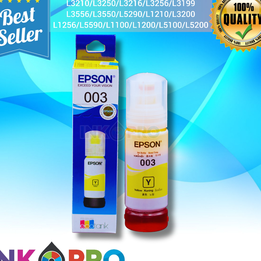 Jual Produk Tinta Epson 003 1set Premium Untuk Printer L1110 L 3210 L3100 L3101 L3110 L3150 9038