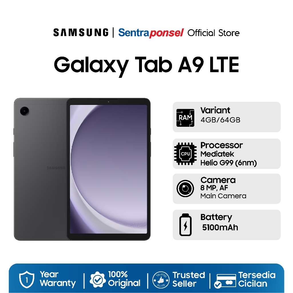 Jual Tablet Samsung Galaxy Tab A9 Lte Garansi Resmi Shopee Indonesia