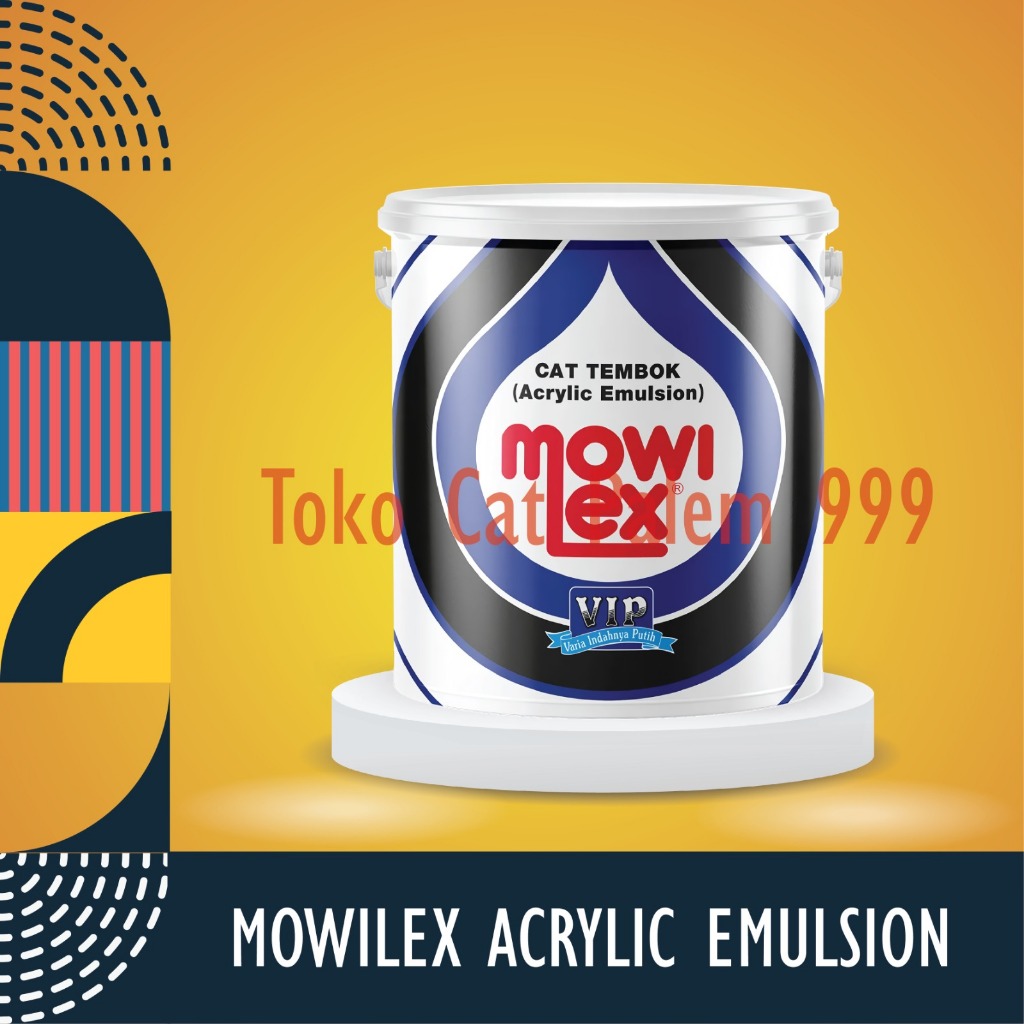 Jual CAT TEMBOK INTERIOR MOWILEX EMULSION VIP E 1000 KEMASAN 20 LITER ...