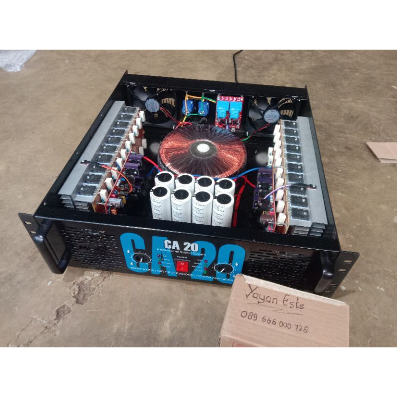 Jual POWER AMPLIFIER RAKITAN 20 Amper ct 65 / 55 FREE PACKING KAYU 20A