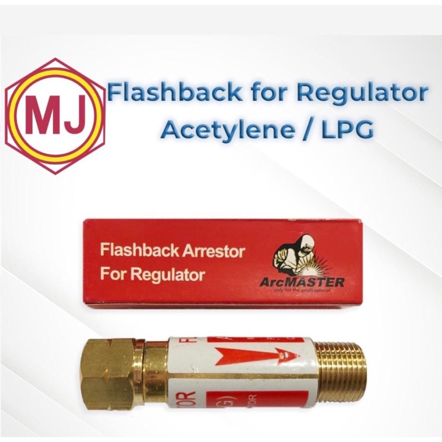 Jual Flashback Arrestor Acyteline / LPG for Regulator ArcMaster