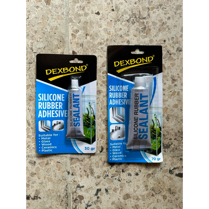 Jual DEXBOND Lem Silicone Sealant 30 70 Gram / Lem Kaca Silikon Bening ...