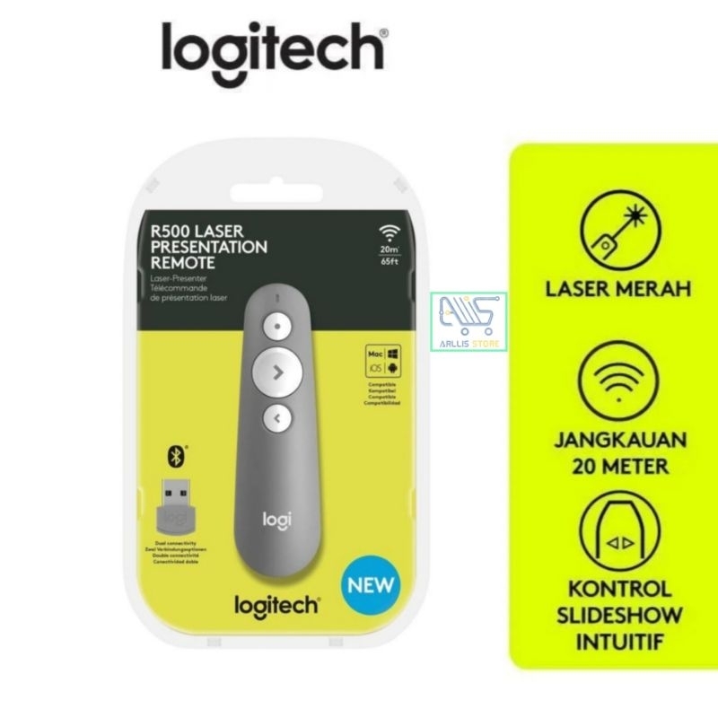 Jual Logitech R500 Laser Presentation Remote Grey Shopee Indonesia