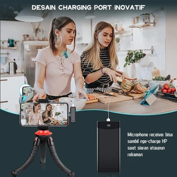 Mic Wireless Clip On Dual Lavalier Microphone Plug Play Lapel Mic With Charging Case Mikrofon