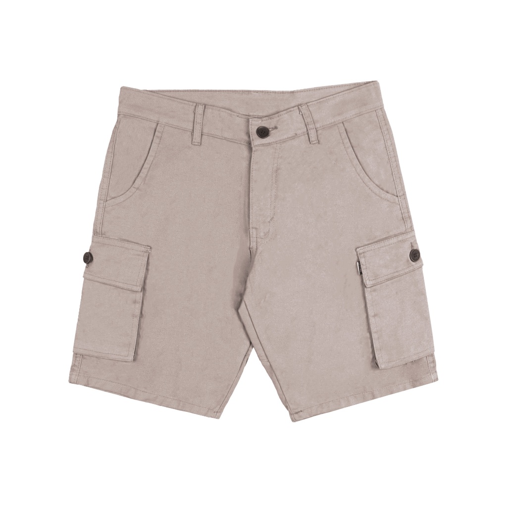 Jual Heuvel Tribe Cargo Short Pants Nikko Light Grey Celana Pendek Pria