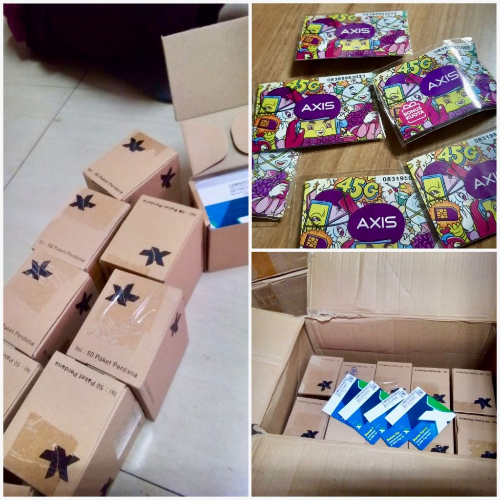 Jual Simcard Kartu Perdana XL Axis baru dan segel ( isi 1 box/50 pcs ...