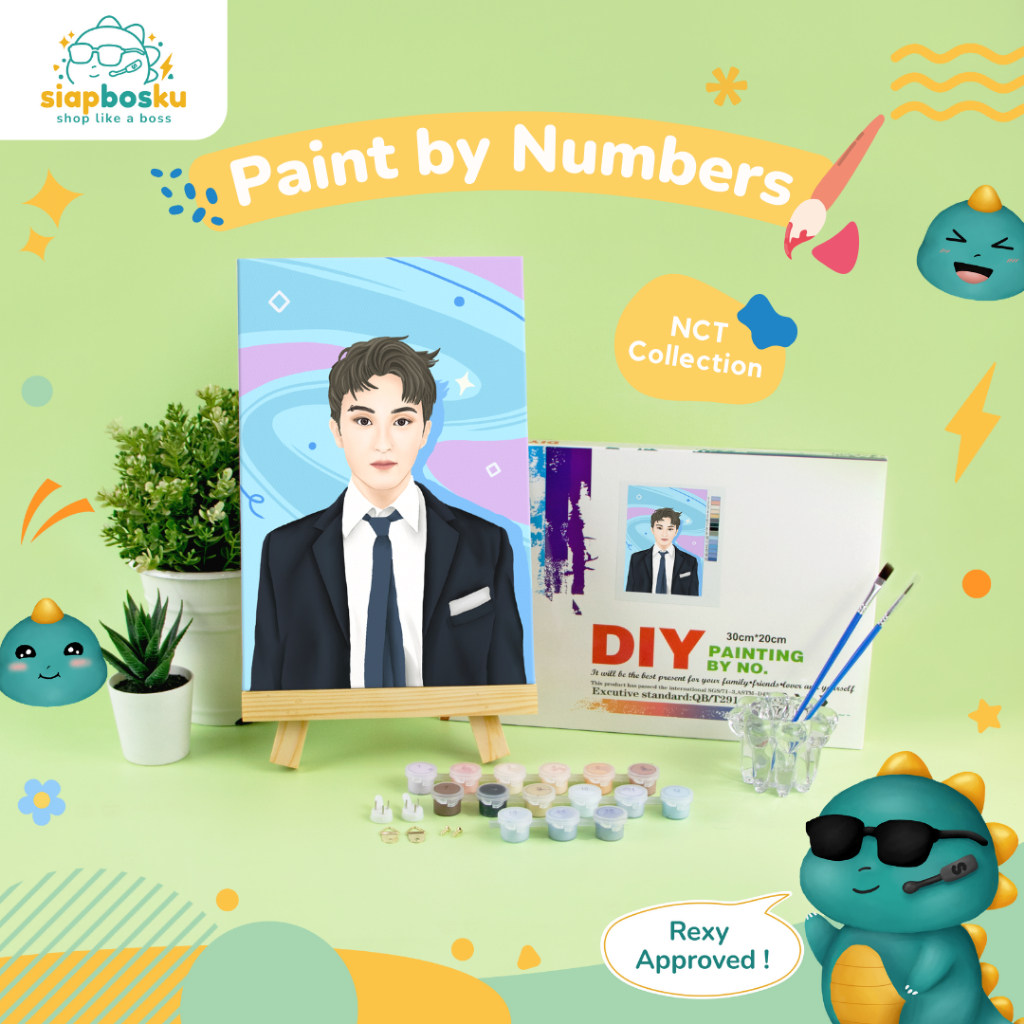 Jual PAINT BY NUMBER 20x30 CM NCT COLLECTION KANVAS PAINTING KIT WITH