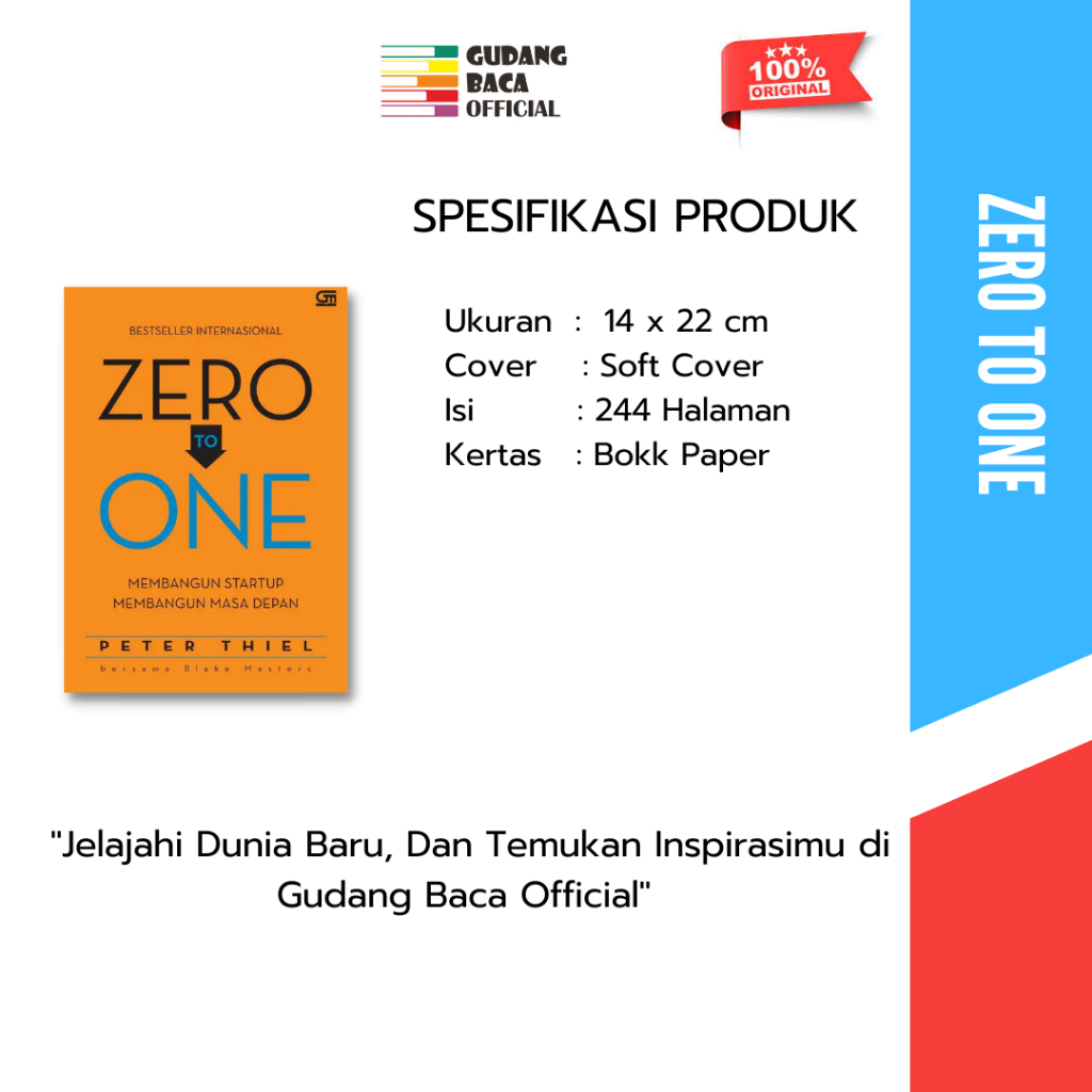 Jual Zero To One - Peter Thiel | Shopee Indonesia