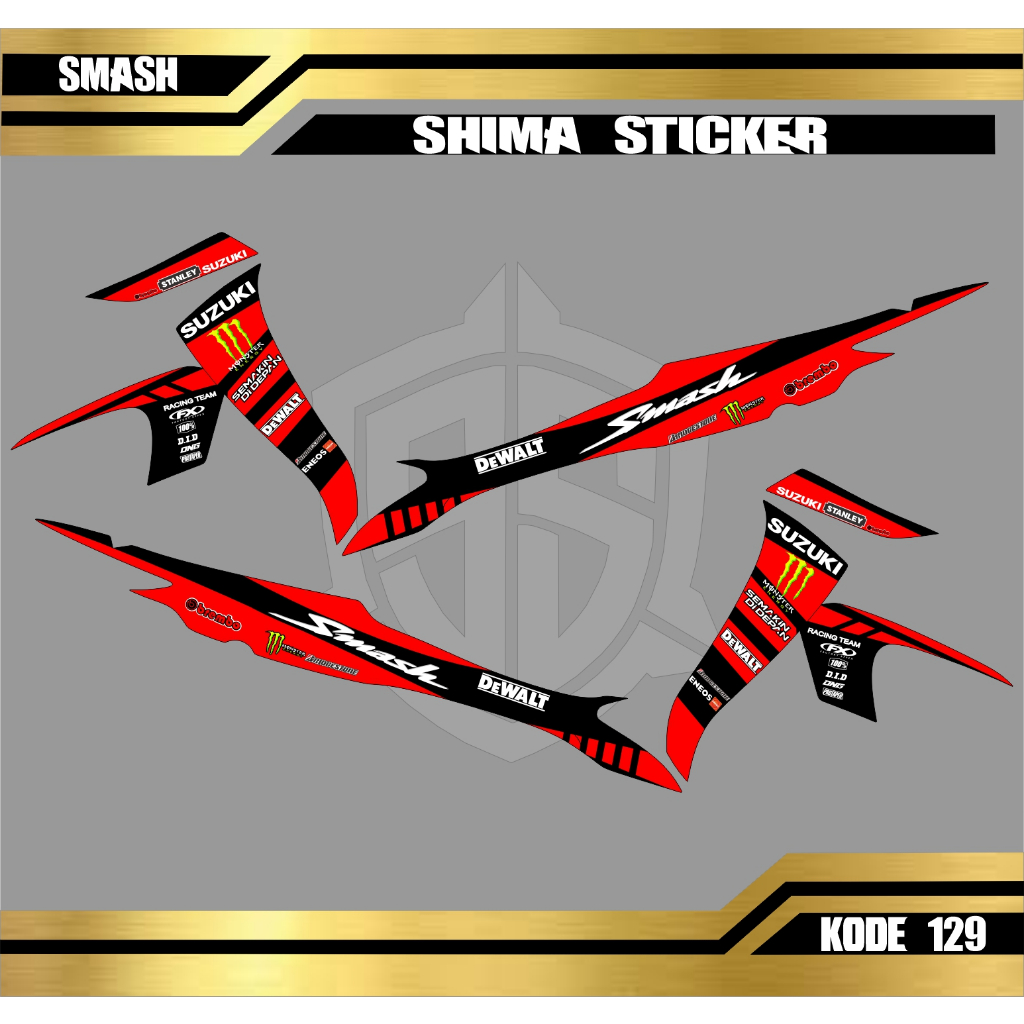 Jual [COD] Stiker SMASH Striping SMASH Motor SUZUKI Sticker Variasi ...
