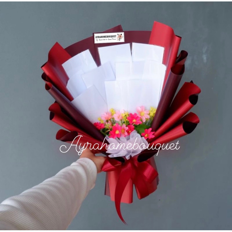Jual [TWO COLOUR] READY Kerangka Money Bouquet Buket Bunga Uang Kosong ...