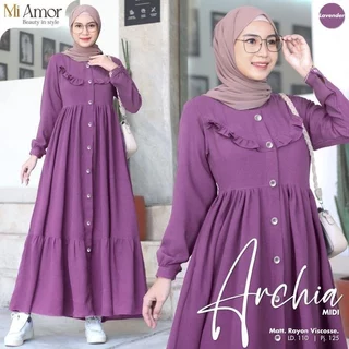 Gamis Lebaran Archia Crinkle Airflow Premium