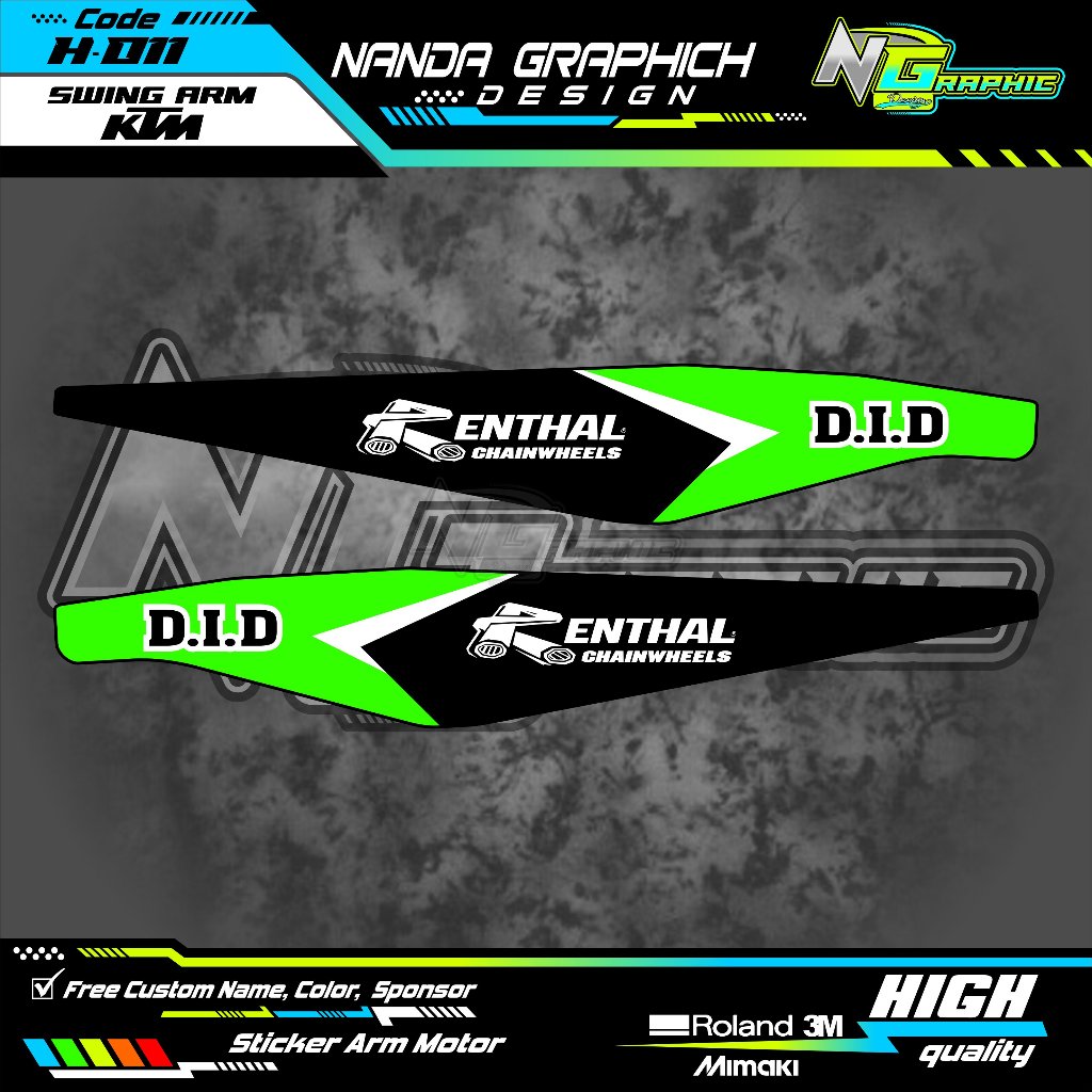 Jual Stiker Swing Arm KTM Variasi Warna Arm Kawasaki KTM Sticker ...