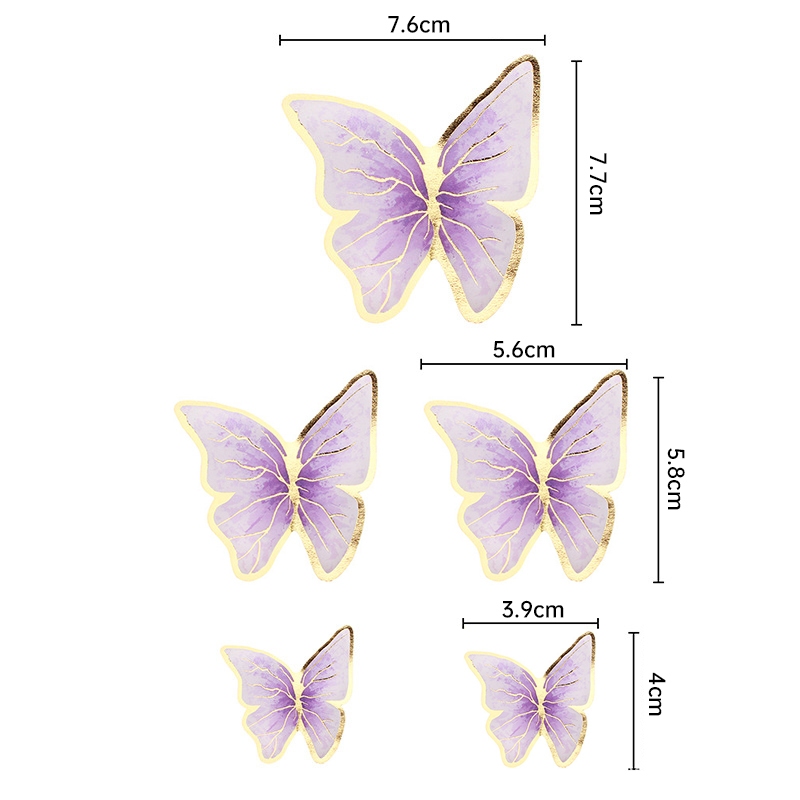 Jual Cod Pcs Topper Kupu Kupu Sisipan Kue Ulang Tahun Stamping Emas