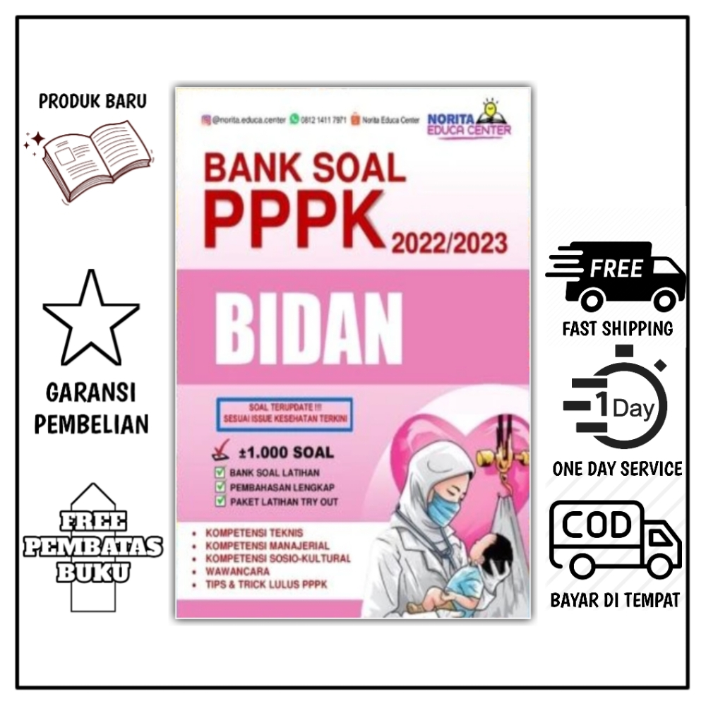 Jual BUKU BANK SOAL PPPK BIDAN 2023/2024 SOAL TERUPDATE SESUAI ISSUE ...