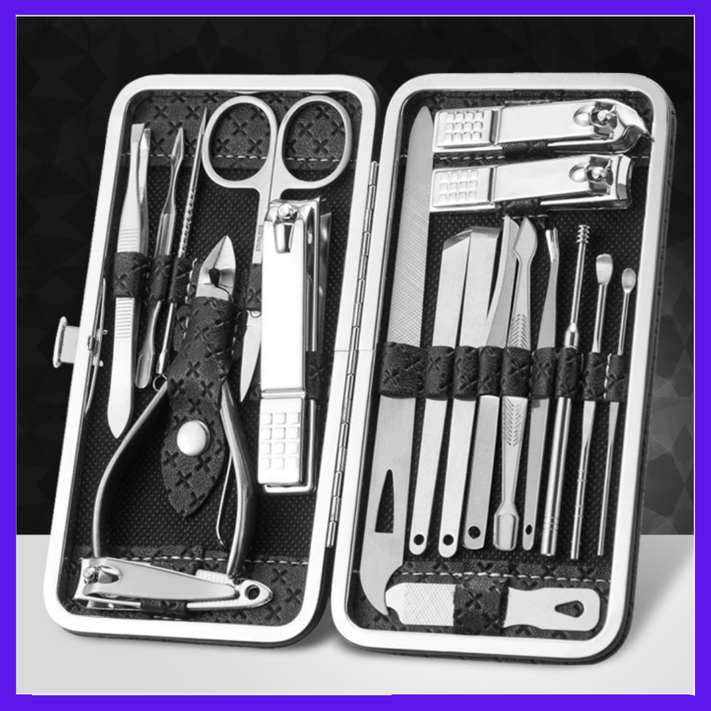 Jual Set Perawatan Kuku Nail Art Manicure Pedicure 16 in 1 Set Gunting ...
