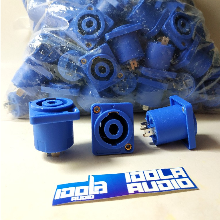 Jual Socket Speacon orange/biru/hitam + Drat /Screw 4 PIN Kotak ...