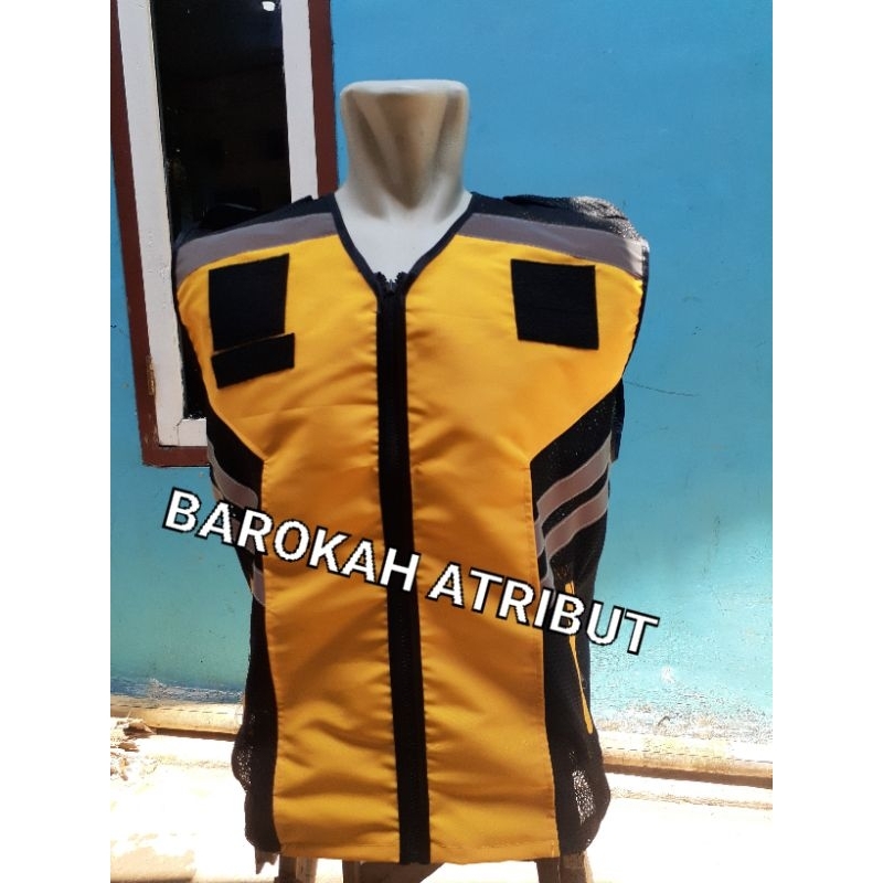 Jual Rompi Polosan Bahan Jala taslan Hitam Kuning | Shopee Indonesia