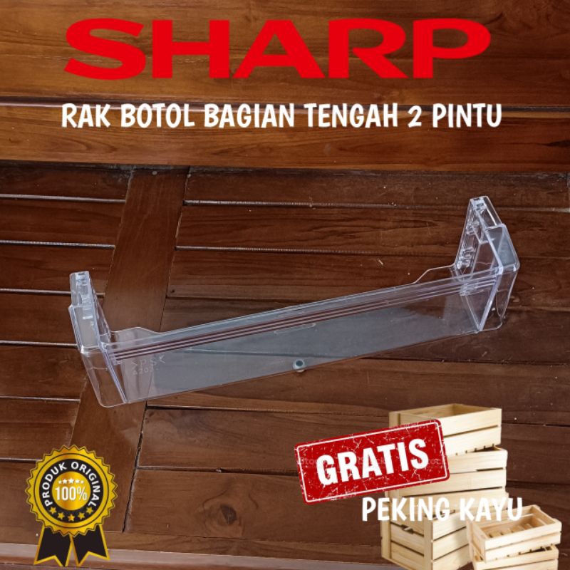 Jual RAK BOTOL KULKAS SHARP 2 PINTU BAGIAN TENGAH ORIGINAL PANJANG 47 5 CM Shopee Indonesia