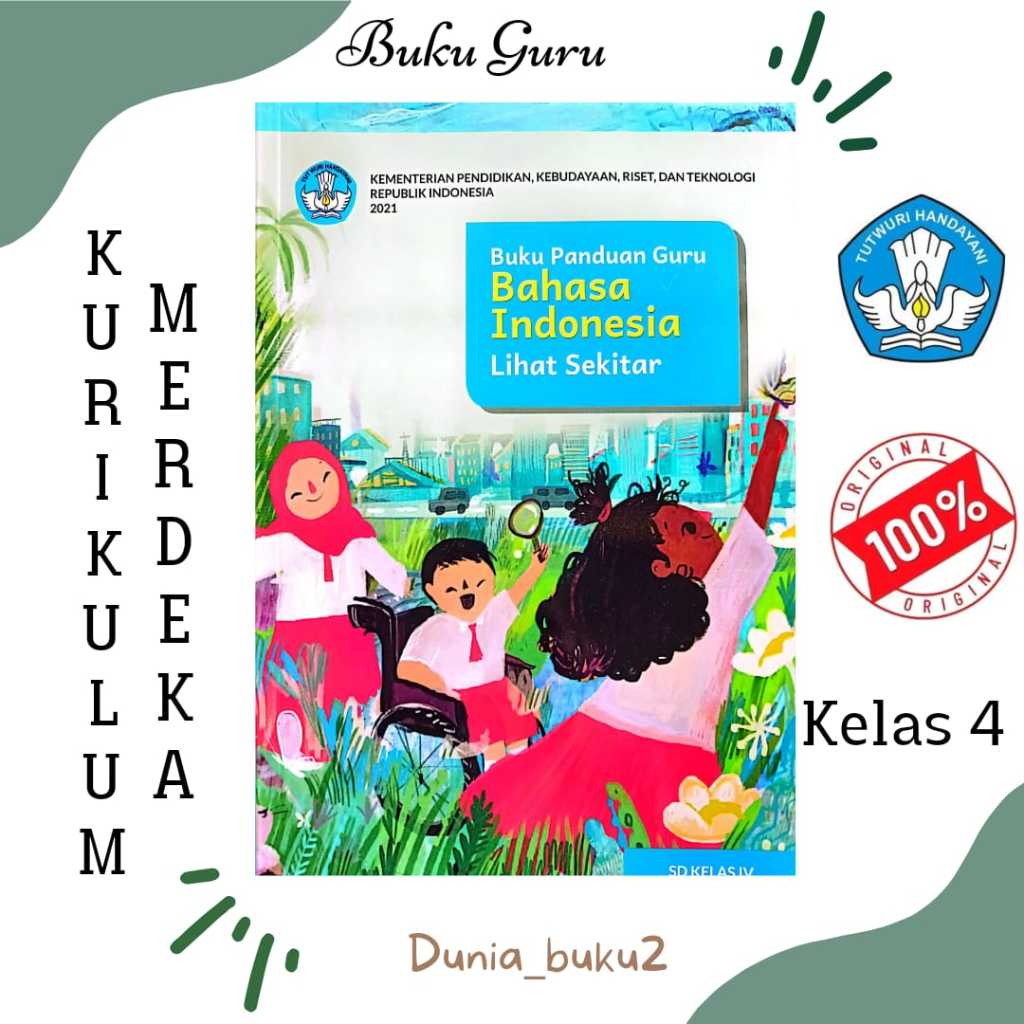 Jual BUKU GURU BAHASA INDONESIA KURIKULUM PENGGERAK-MERDEKA KELAS 4 SD ...