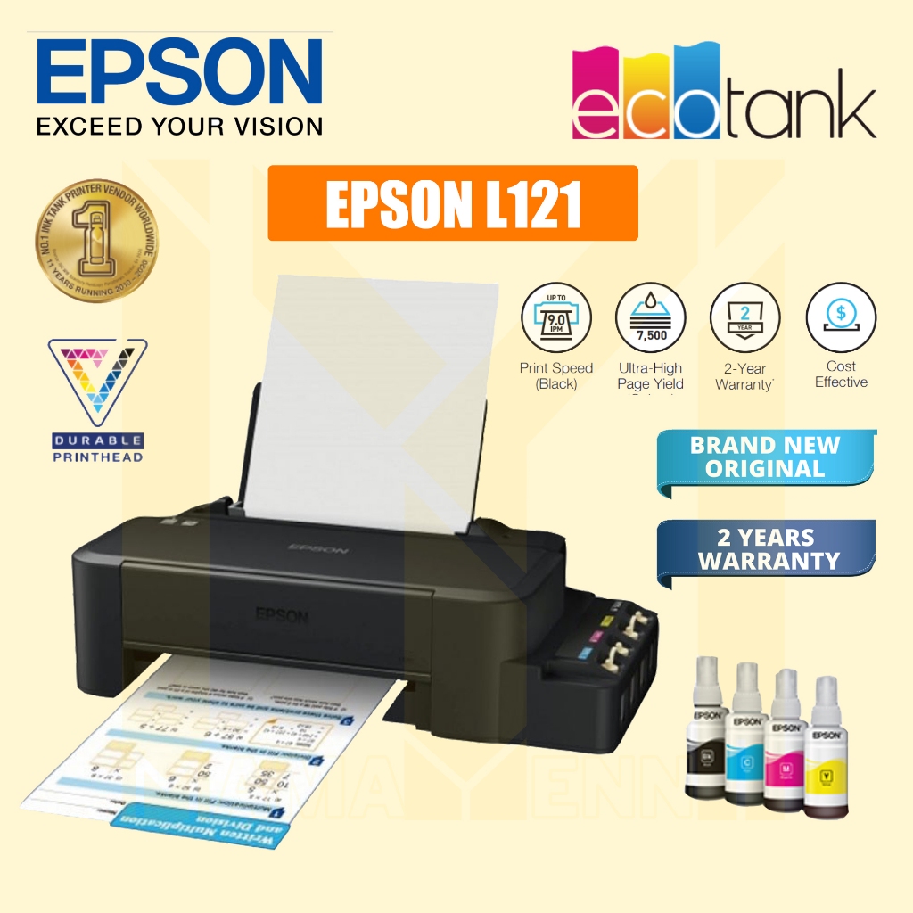 Jual Printer Epson Ecotank L121 Ink Tank A4 Pengganti L120 Shopee Indonesia 1795