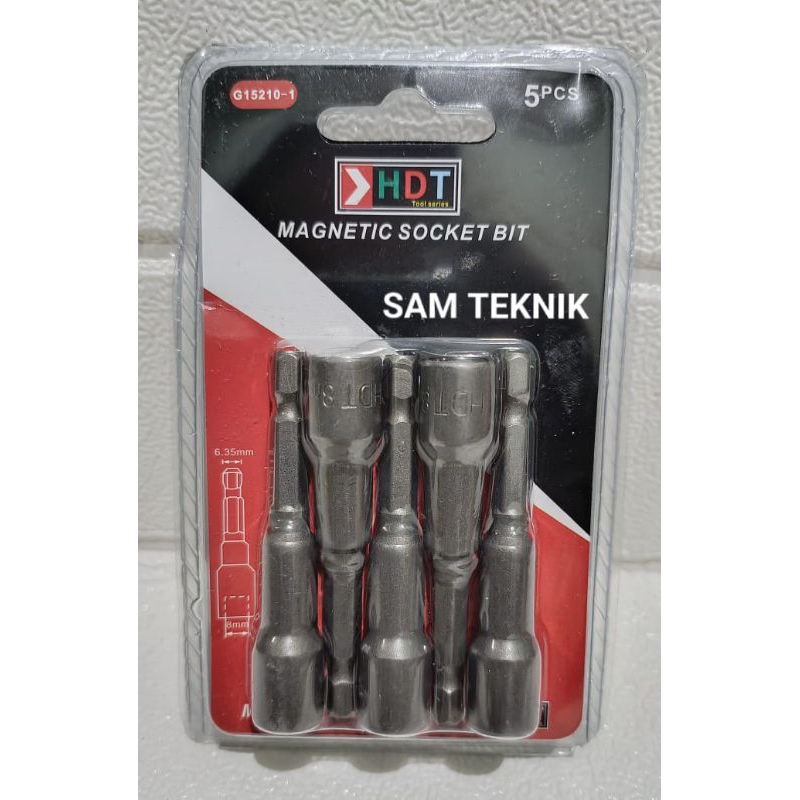 Jual HDT mata kunci bor Baut Roofing 8x65 - Magnetic socket bit Nut ...